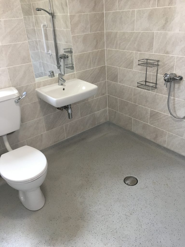 Mobility wet room installation and bathroom refurbishment. Apollo Design